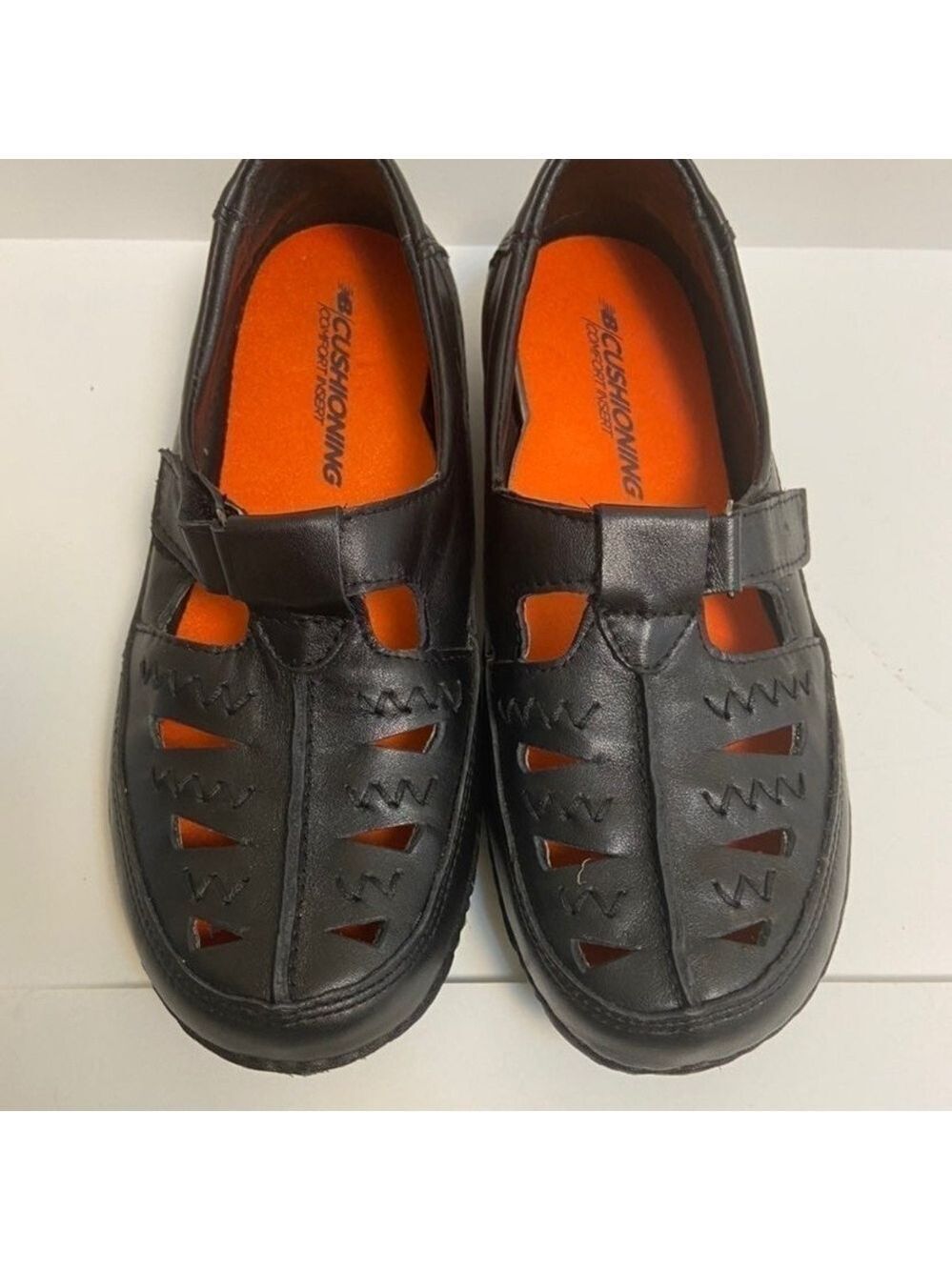 New Balance Black Shoes with Orange Cushioning 7.5